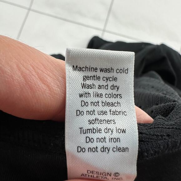 Athleta Shorts Womens Large Black Prism 2 in 1 Athletic Mesh Running Stretch Gym - Picture 5 of 11